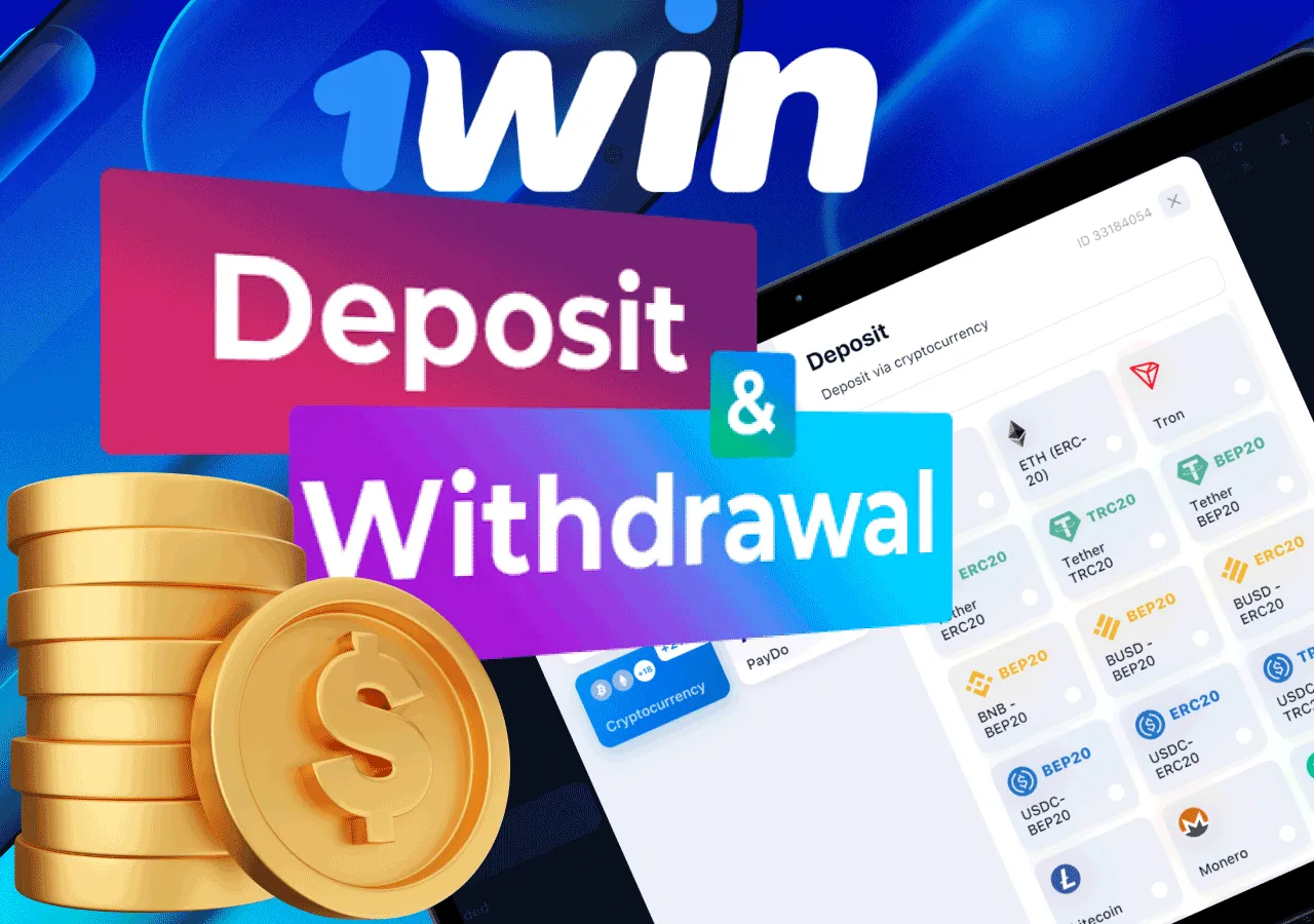 Available withdrawal and deposit methods in 1Win Nigeria
