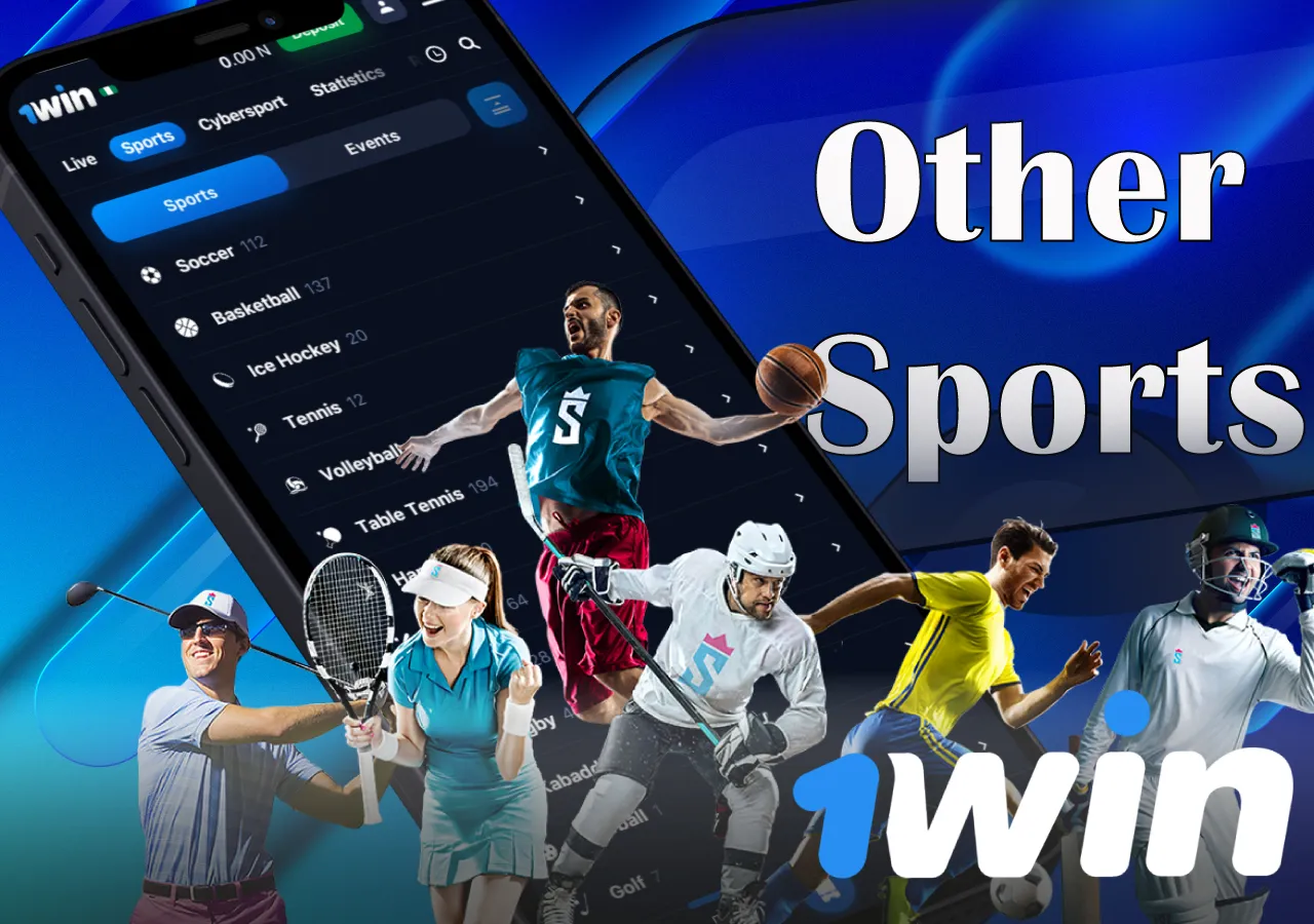Betting on various sports at 1win